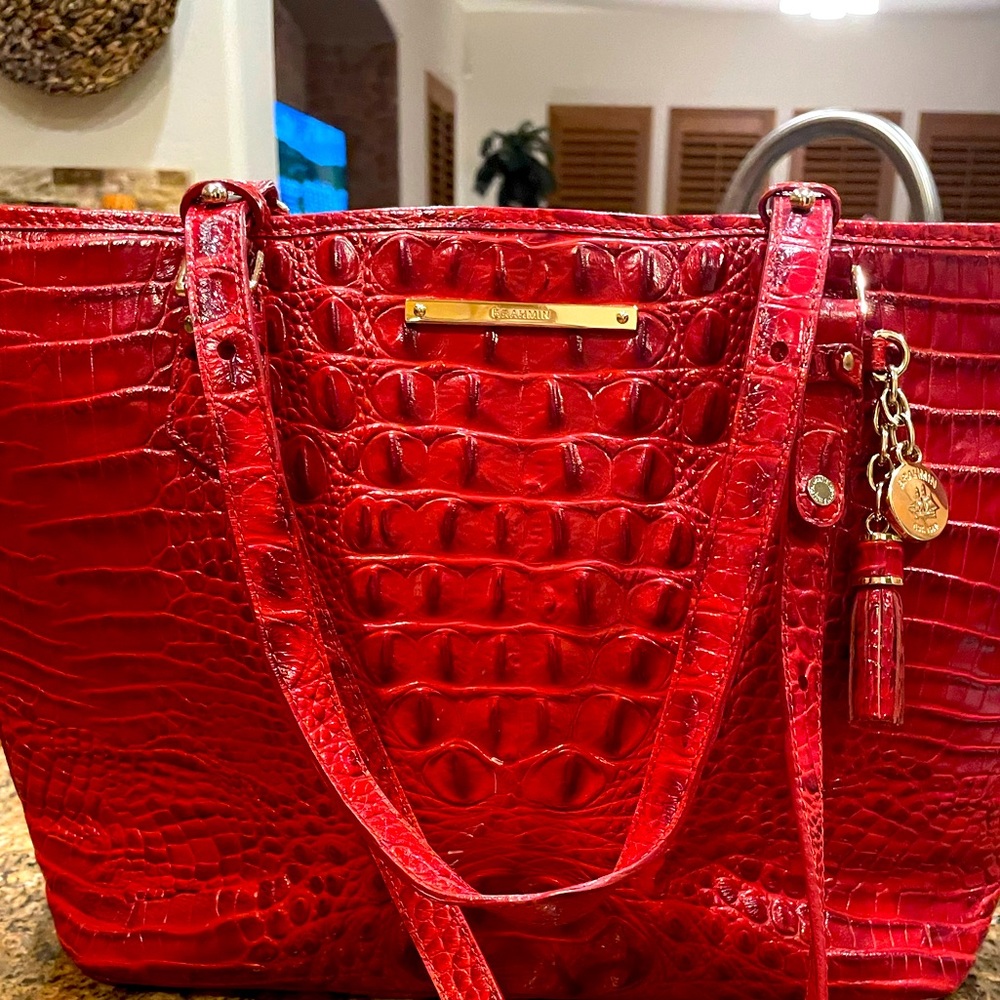 Red Brahmin Bag. Like new on outside. One small spot on inside.